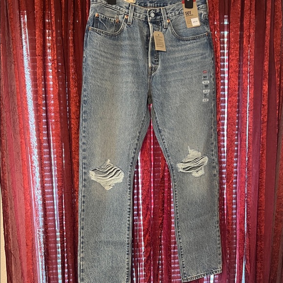 Levi's Women's Blue Straight Leg Jeans - Picture 1 of 6